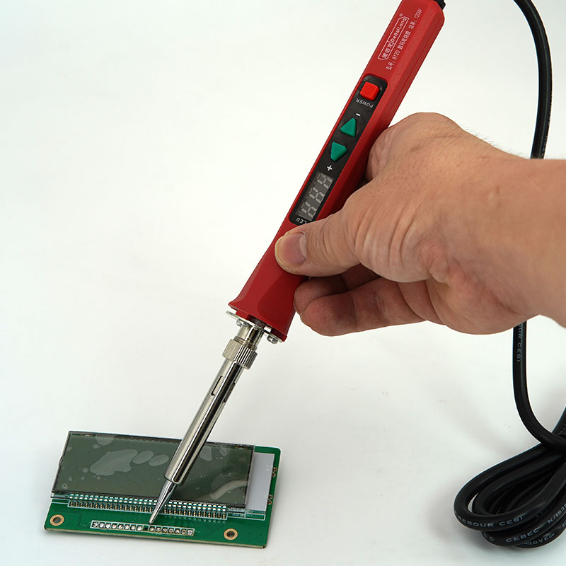 红色数显调温电烙铁